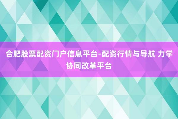 合肥股票配资门户信息平台-配资行情与导航 力学协同改革平台