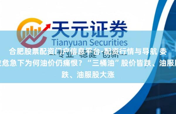 合肥股票配资门户信息平台-配资行情与导航 委内瑞拉危急下为何油价仍痛恨？“三桶油”股价皆跌、油服股大涨