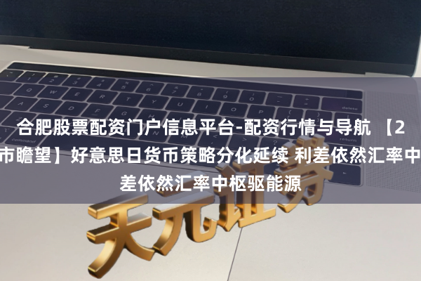 合肥股票配资门户信息平台-配资行情与导航 【2026年汇市瞻望】好意思日货币策略分化延续 利差依然汇率中枢驱能源
