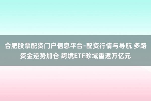 合肥股票配资门户信息平台-配资行情与导航 多路资金逆势加仓 跨境ETF畛域重返万亿元