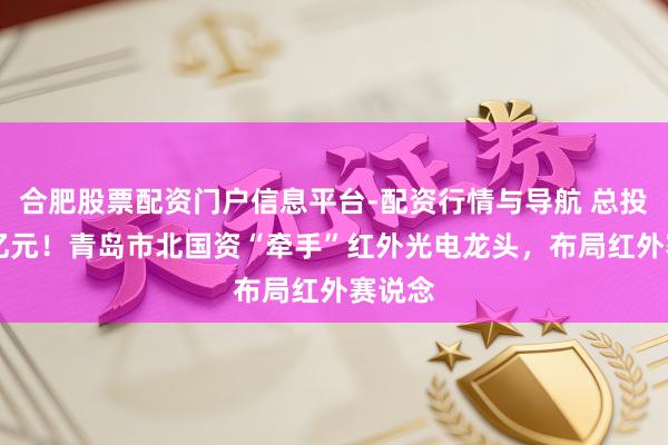 合肥股票配资门户信息平台-配资行情与导航 总投资15亿元！青岛市北国资“牵手”红外光电龙头，布局红外赛说念